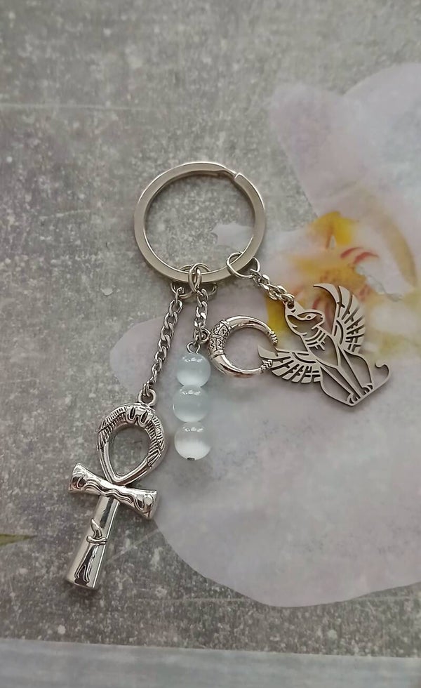 Porte-clés guérison et équilibre croix de ankh
