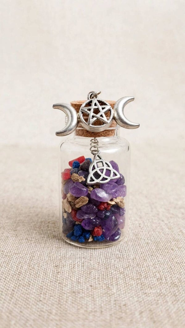 Fiole Renaissance de l’Âme – Triquetra & Triple Lune