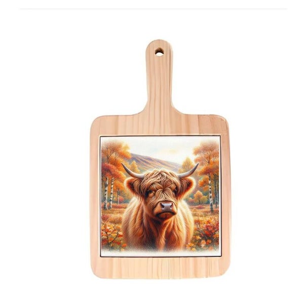 Decoratieve borrelplank - Schotse hooglander
