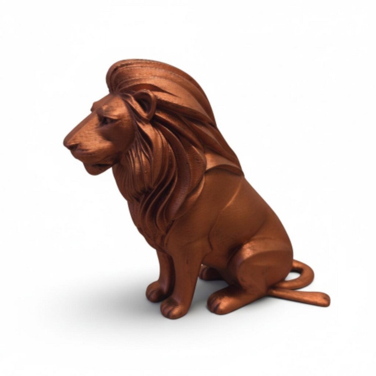 Leeuw Ornament Zittend - Bronskleur - 12.5x12x5 cm