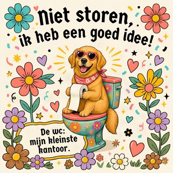 Keramische tegel "Niet storen, ik heb een goed idee"