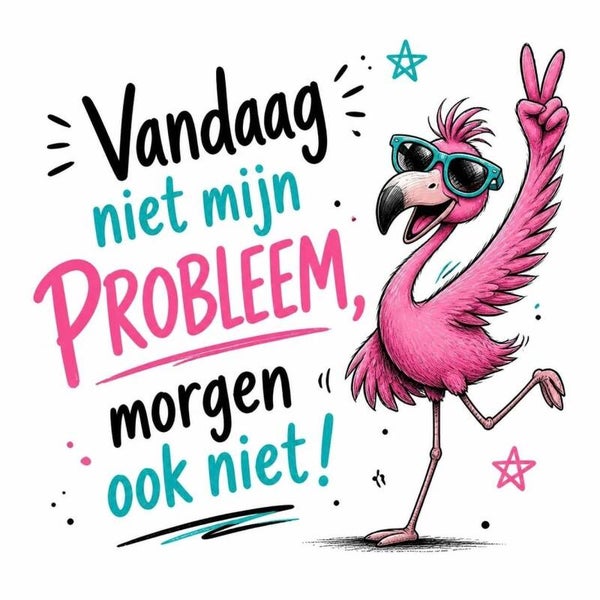 Keramische tegel "Vandaag niet mijn probleem, morgen ook niet"