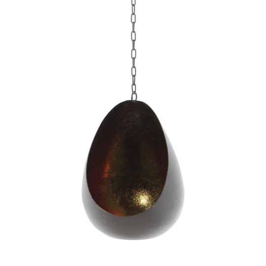 Metalen Lantaarn Druppel - Bruin/Koper - 13 x 13 x 16cm