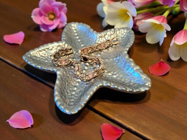 Zeester Schaaltje Metallic Zilver - 10x10x2 cm