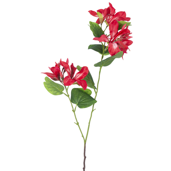 Kunstbloem Rhododendron - Rood - 85 cm