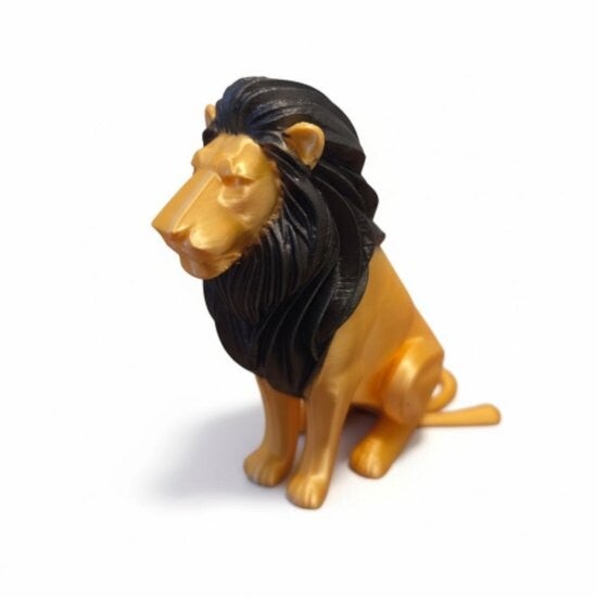 Leeuw Ornament Zittend - goudkleur - 12.5x12x5 cm