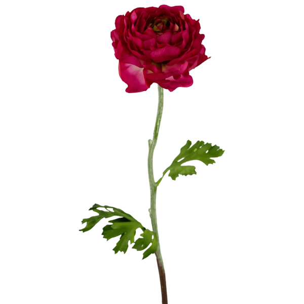 Kunstbloem Ranunculus - Donker roze - 51 cm