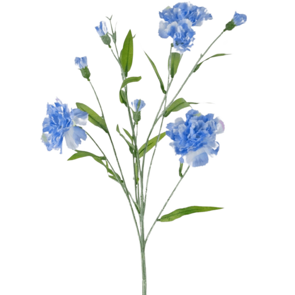 Kunstbloem Carnation bunch - Blauw - 70 cm