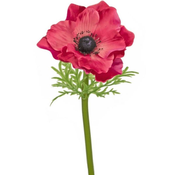 Kunstbloem anemone deluxe - Fuchsia - 43 cm