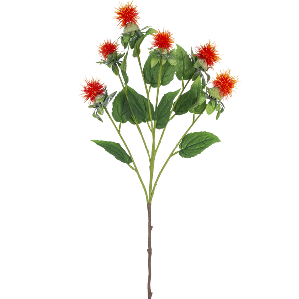 Kunstbloem Safflower - Orange - 79 cm