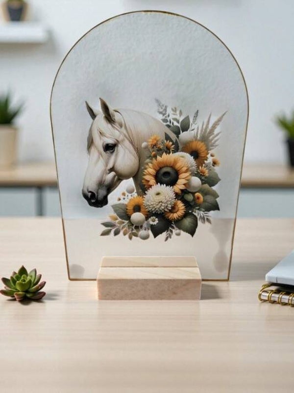 Decoratief Standaard Paarden - Met Houten Voet