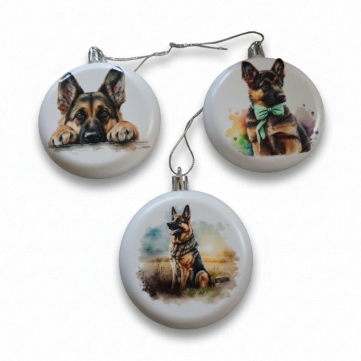 Kersthanger - Duitse Herder 2 - Set van 3