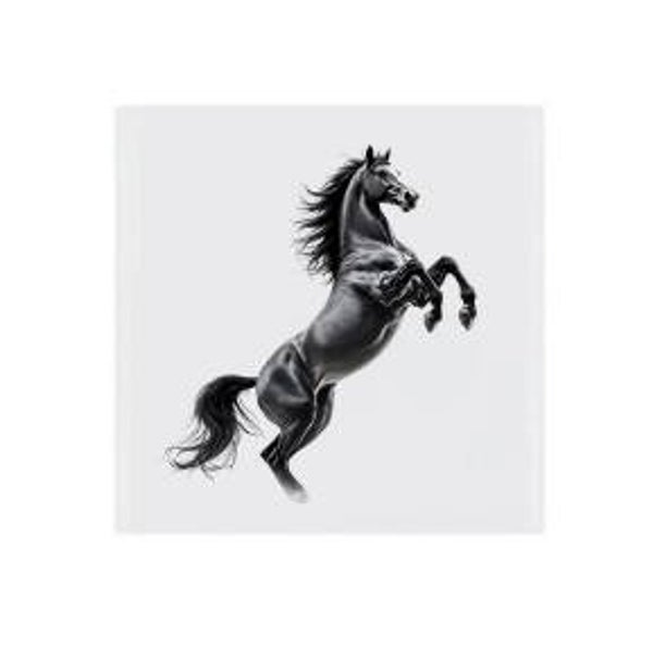 Keramische tegel - paard steigerend - 15x15 cm