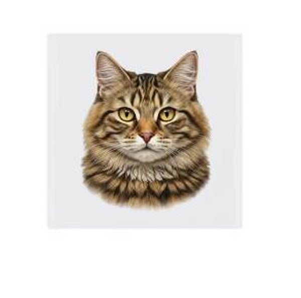 Keramische tegel - kat - 15x15 cm