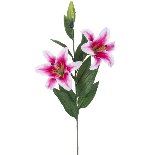 Kunstbloem Lily - Roze - 85 cm