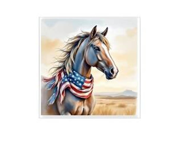 Keramische tegel Amerika Horse - 10x10 cm