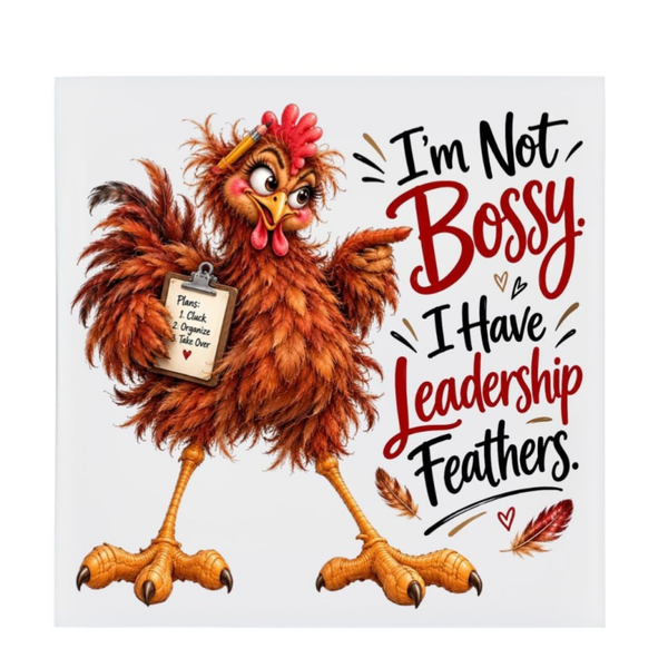 Keramische tegel "i'm not bossy...."