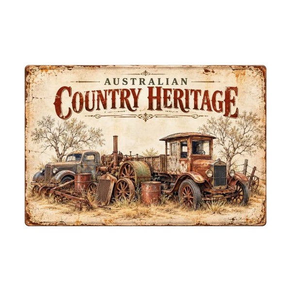 Aluminium bord - Australian Country Heritage - 20x30 cm