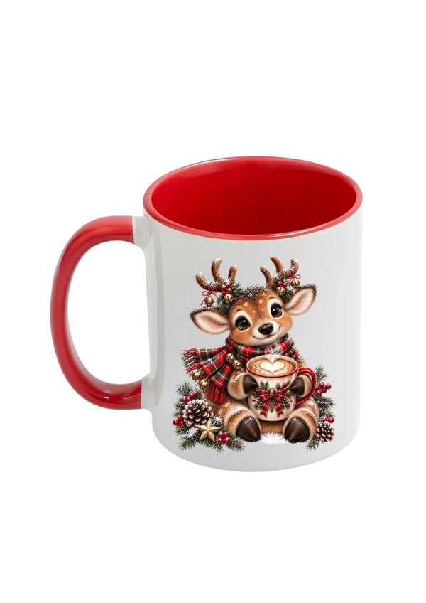 Mok rood hert kerst