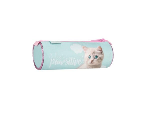 Etui "Positive" Kitten - Blauw / Roze