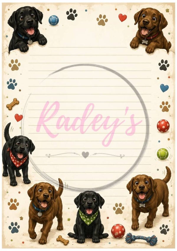Scrapbook sheet notes honden