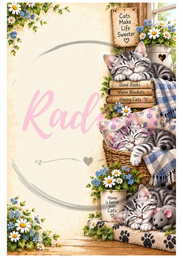 Scrapbook sheet katten