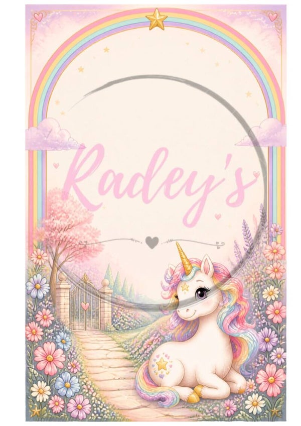 Scrapbook sheet unicorn / eenhoorn