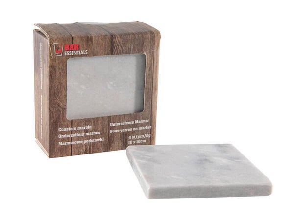 Glasonderzetter Marmer - 10x10 cm - Set 4 stuks