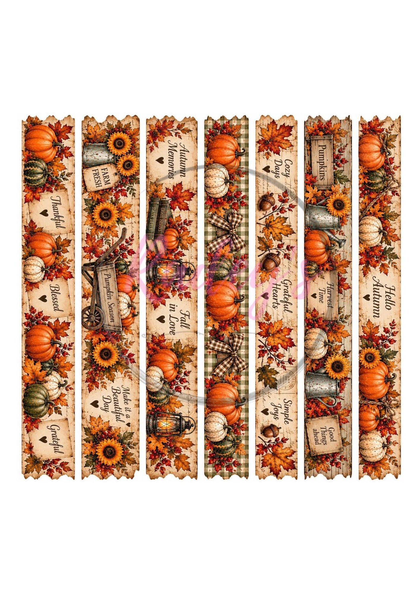 Scrapbook knipplaatjes Herfst / Autumm banner 1