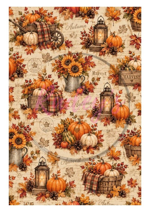 Scrapbook sheet herfst - 18.5 x 27.8 cm