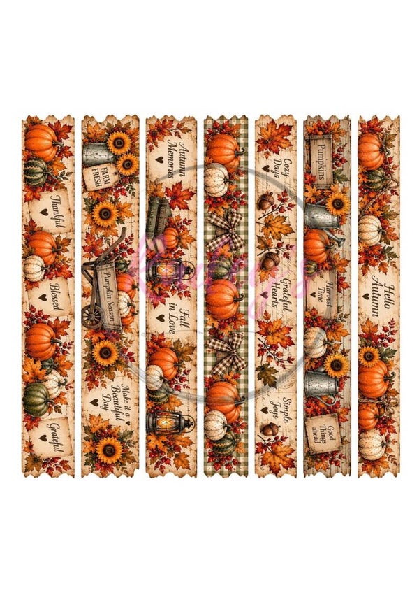 Scrapbook knipplaatjes Herfst / Autumm banner 1