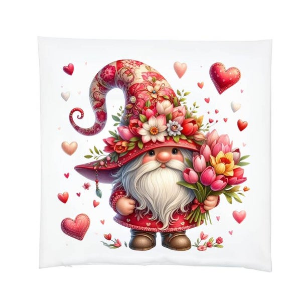Kussensloop Valentijn gnoom - 39x39 cm