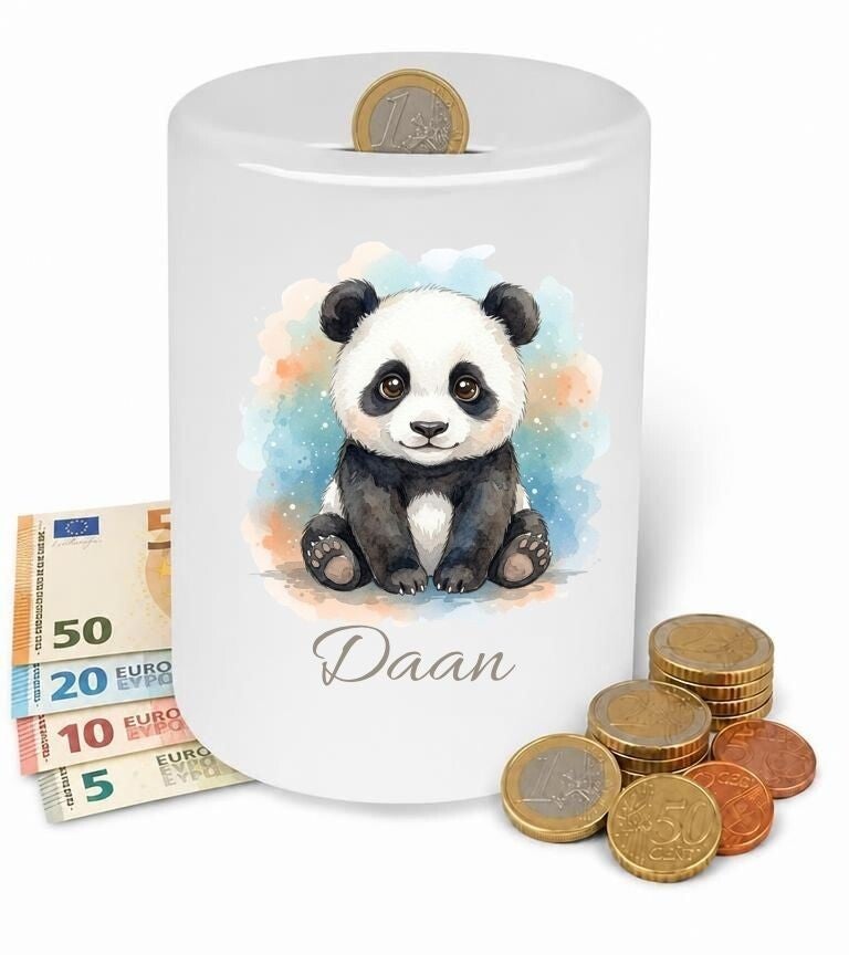 Spaarpot panda beer zittend