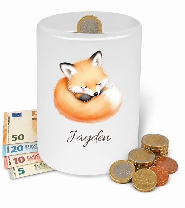 Spaarpot vos liggend