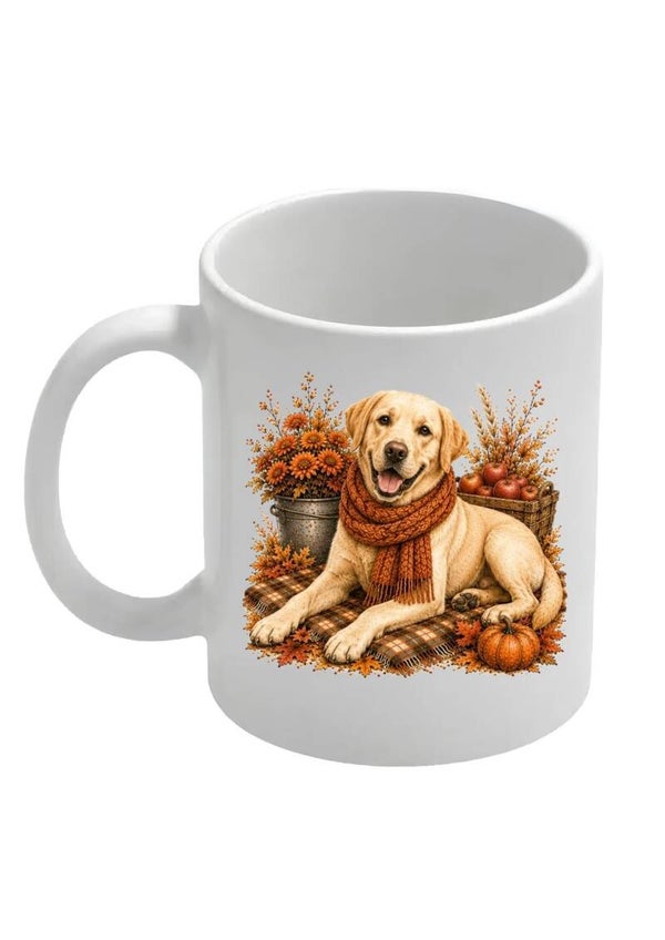 Mok herfst blonde labrador