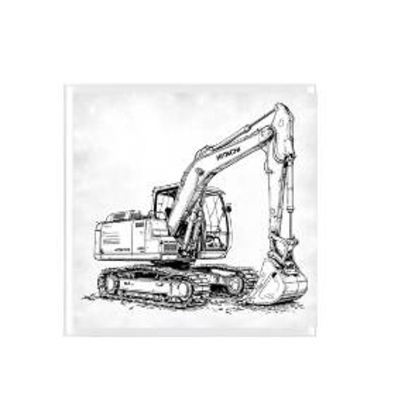 Keramische tegel Hitachi kraan - 10x10 cm