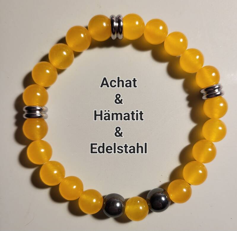 Achat &amp; Hämatit &amp; Edelstahl 