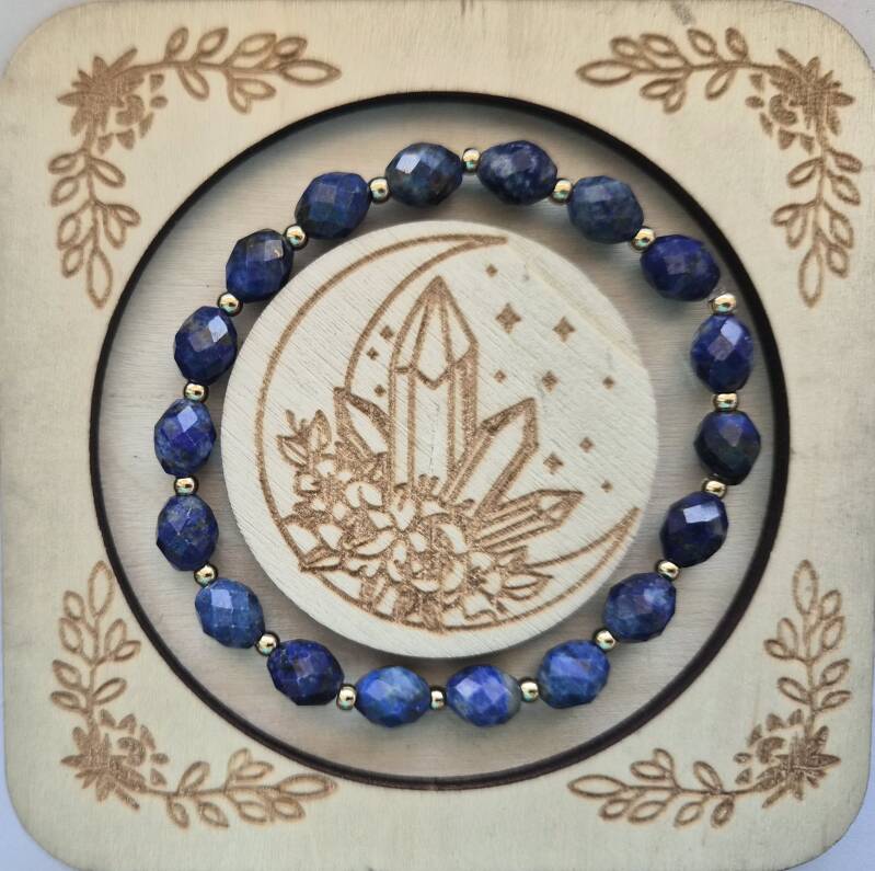 Lapislazuli-Edelstahl-gold-16cm-CHF 45.00
