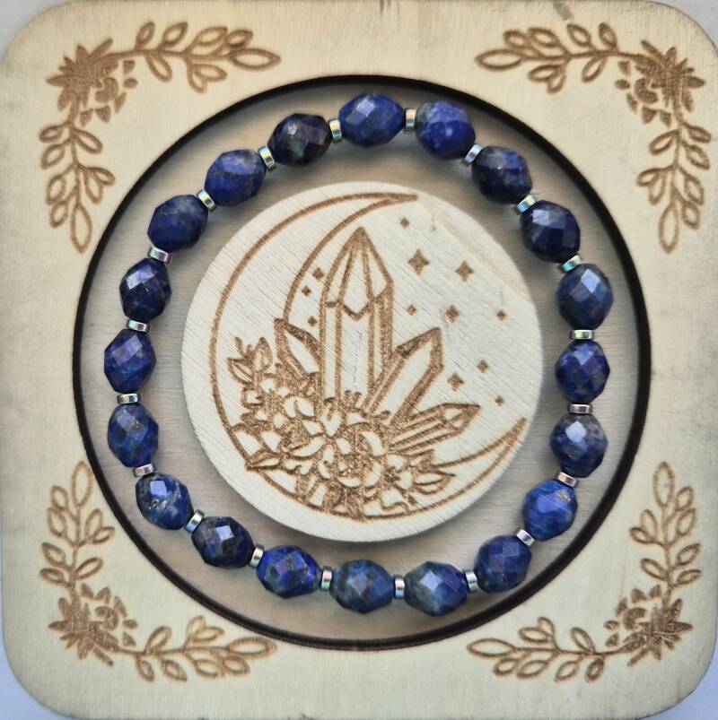 Lapislazuli-Edelstahl-silber-17cm-CHF 45.00