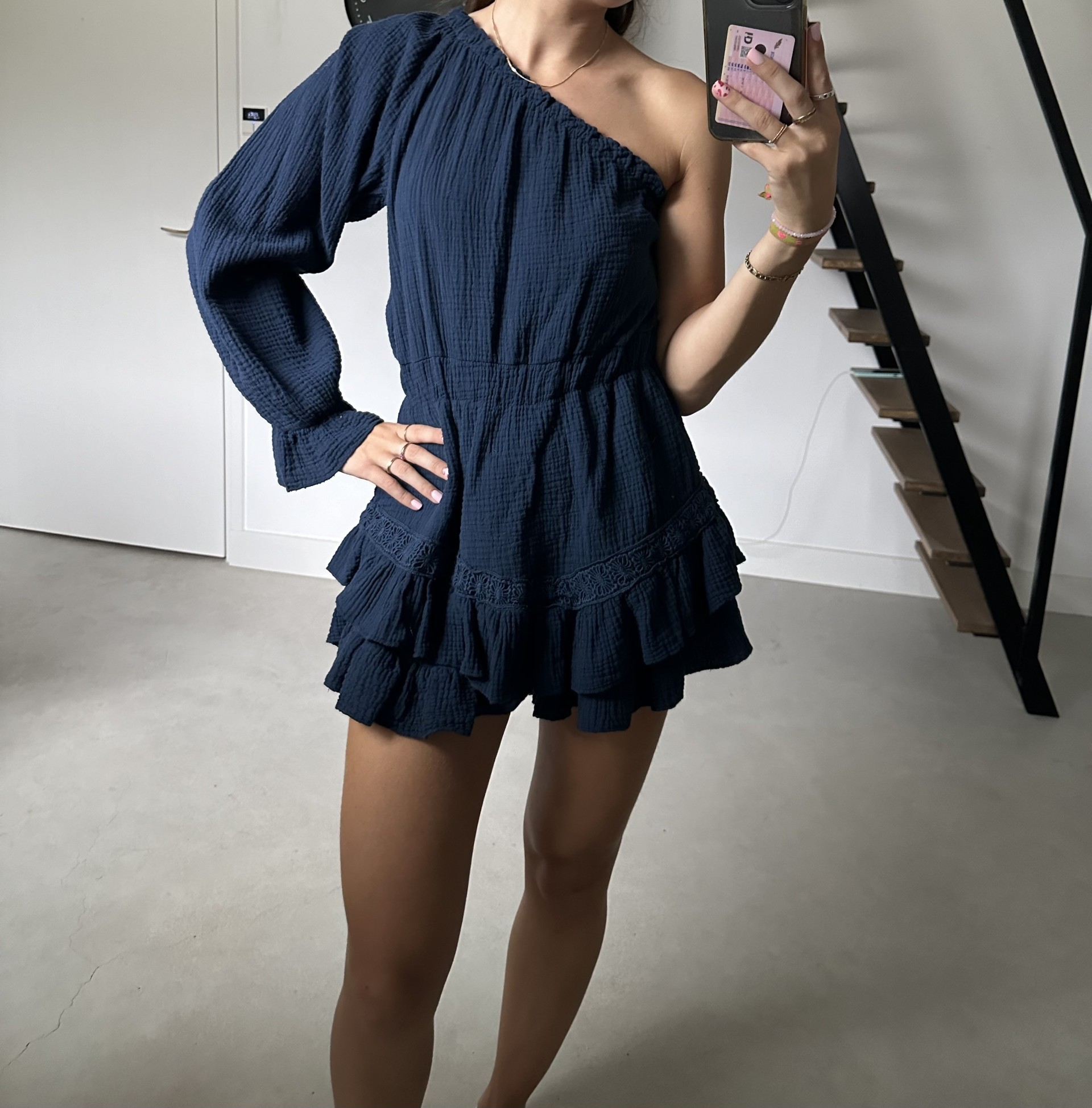 One shoulder playsuit