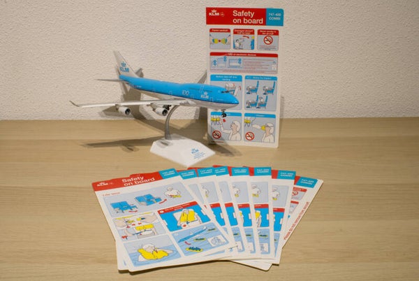KLM Boeing 747 Safetycard
