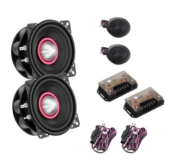 Indy CP4 - 10 CM - Bassface - 60 watt RMS - Component/Coaxiaal Midrange & Tweeter Systeem