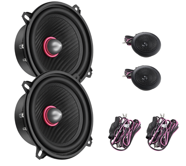 Indy CX5 - 13 CM - Bassface - 60 watt RMS - Component/Coaxiaal Midrange & Tweeter Systeem