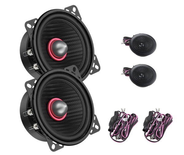 Indy CX4 - 10 CM - Bassface - 40 watt RMS - Component/Coaxiaal Midrange & Tweeter Systeem