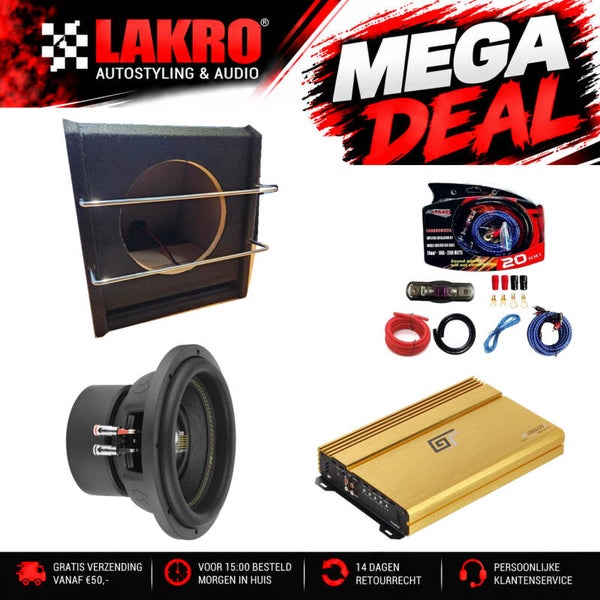 10 inch Pack 11 - LAKRO - subwooferpakket - 1000 watt RMS