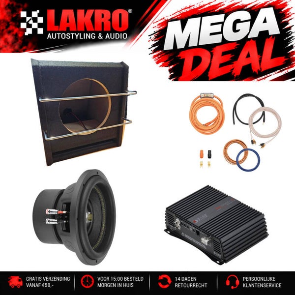 10 inch Pack 13 - LAKRO - subwooferpakket - 1000 watt RMS