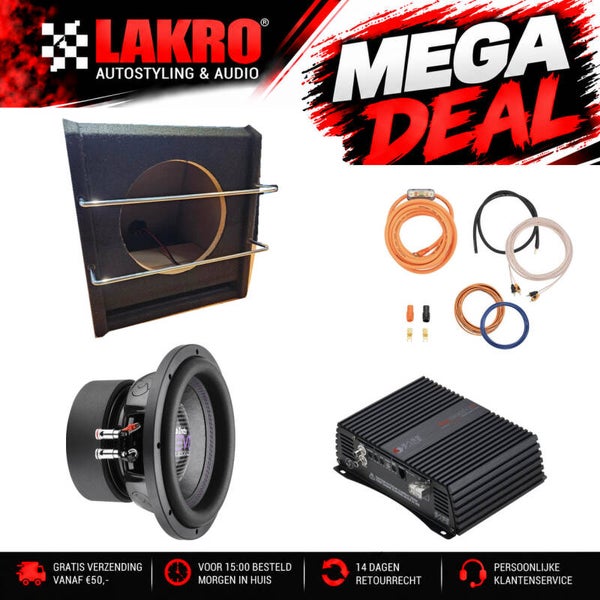 10 inch Pack 19 - LAKRO - subwooferpakket - 1250 watt RMS