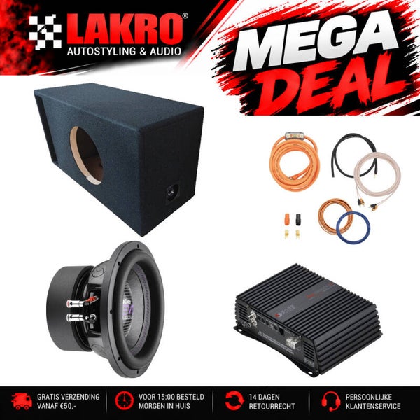 10 inch Pack 20 - LAKRO - subwooferpakket - 1250 watt RMS
