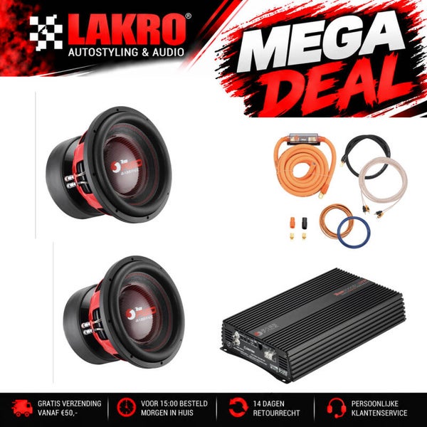 12 inch Pack 13 - LAKRO - subwooferpakket - 7000 watt RMS