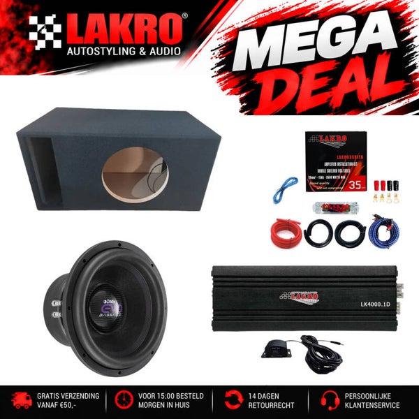 12 inch Pack 14 - LAKRO - subwooferpakket - 1500 watt RMS